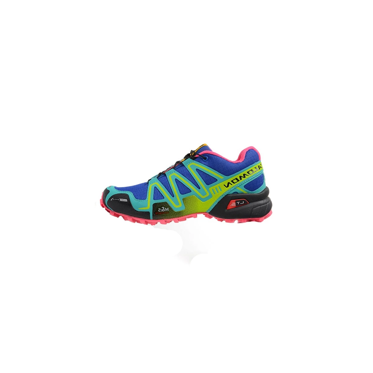 کتانی رانینگ زنانه سالامون Salomon Speedcross 3 Blue Green Black Pink