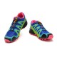 کتانی رانینگ زنانه سالامون Salomon Speedcross 3 Blue Green Black Pink
