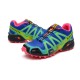 کتانی رانینگ زنانه سالامون Salomon Speedcross 3 Blue Green Black Pink