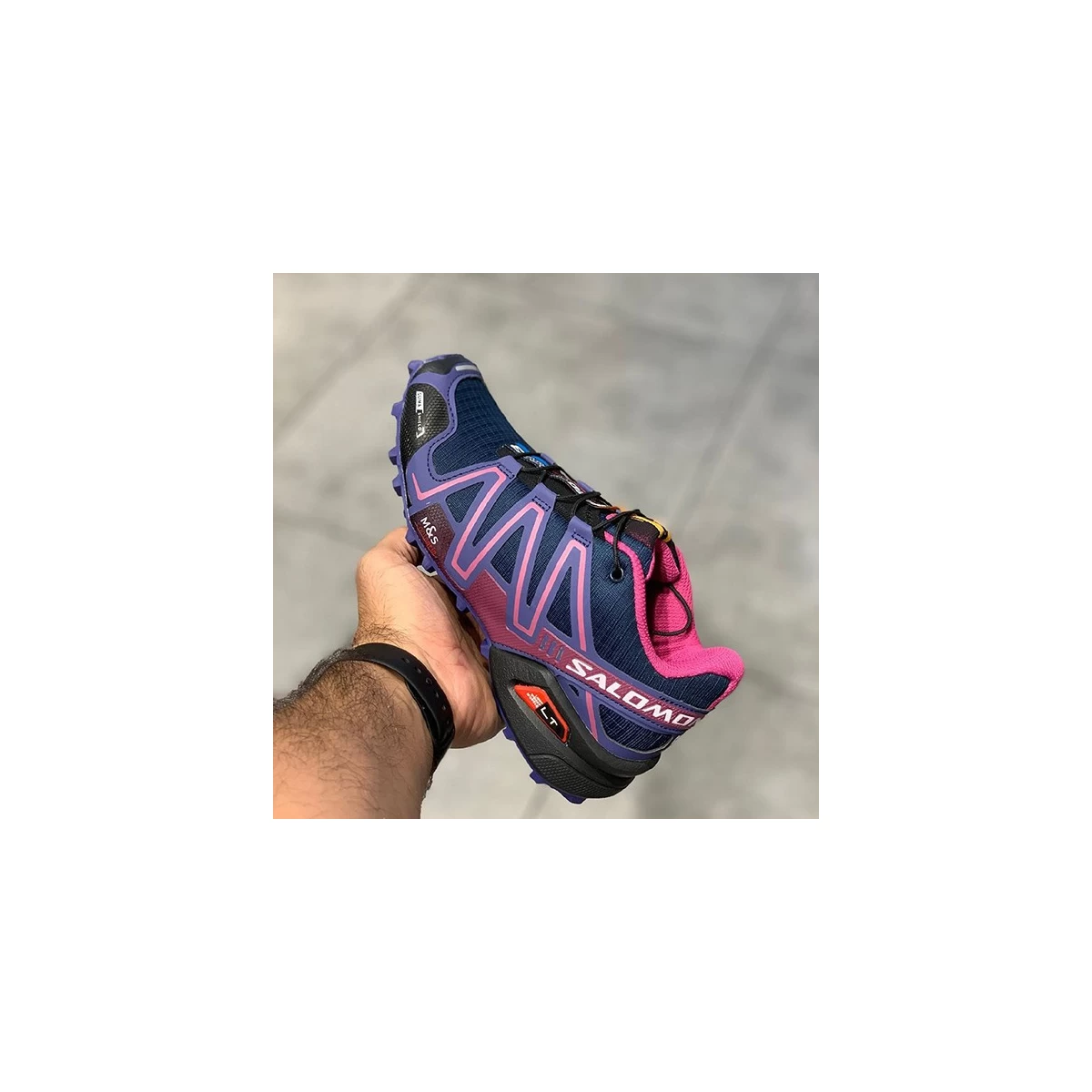 کتانی رانینگ زنانه سالامون Salomon Speedcross 3 Grey Purple Pink