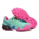 کتانی رانینگ زنانه سالامون Salomon Speedcross 3 Trail  Green Pink Black