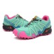 کتانی رانینگ زنانه سالامون Salomon Speedcross 3 Trail  Green Pink Black