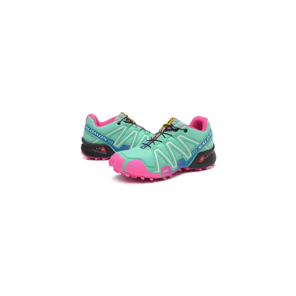 کتانی رانینگ زنانه سالامون Salomon Speedcross 3 Trail  Green Pink Black