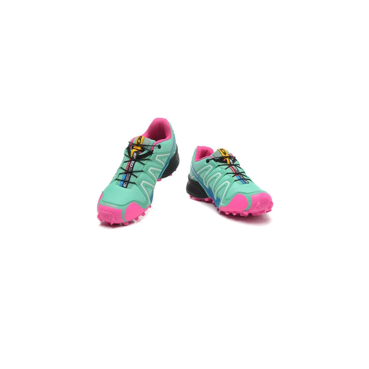 کتانی رانینگ زنانه سالامون Salomon Speedcross 3 Trail  Green Pink Black