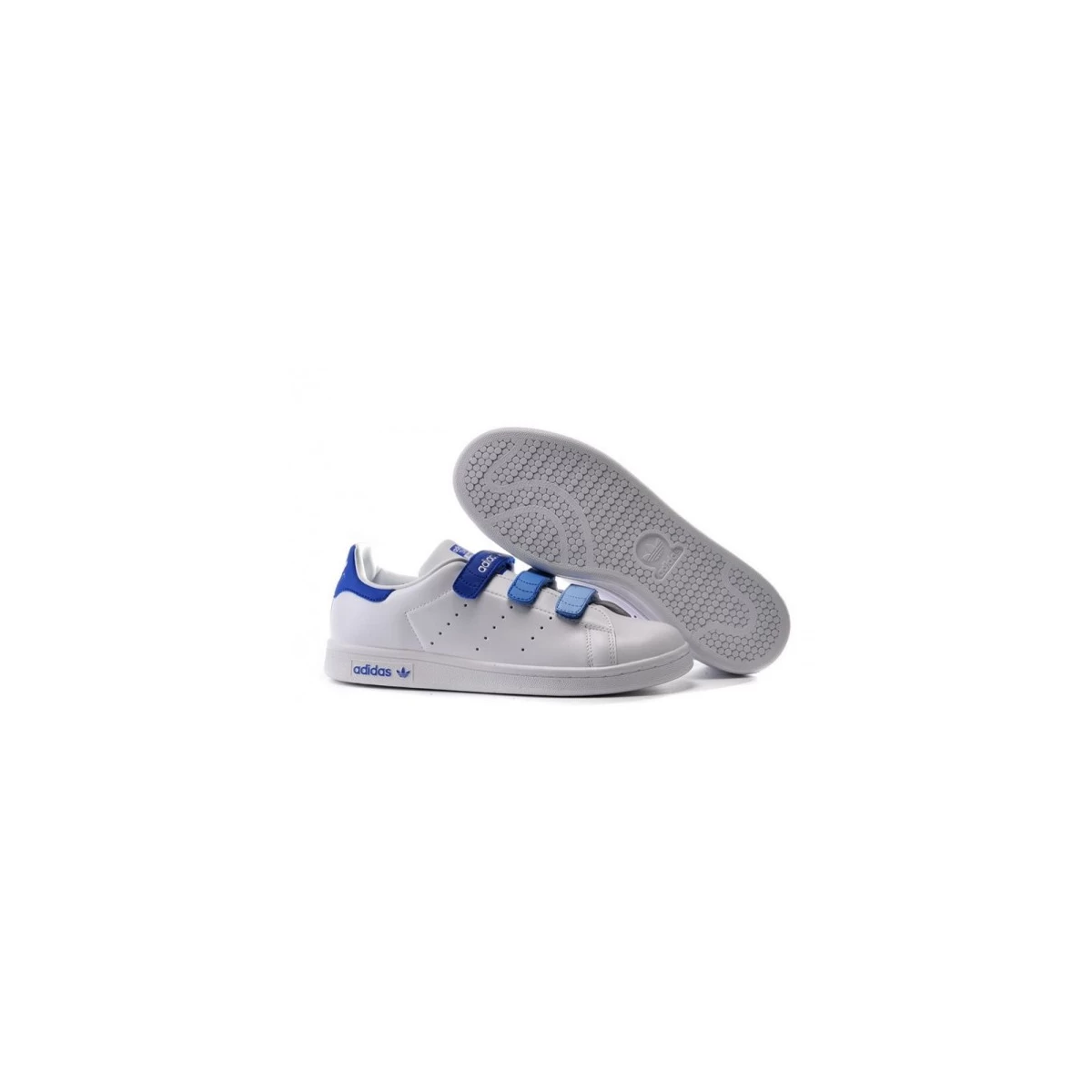 کتانی رانینگ بچه گانه آدیداس Adidas Stan Smith Velcro Blue