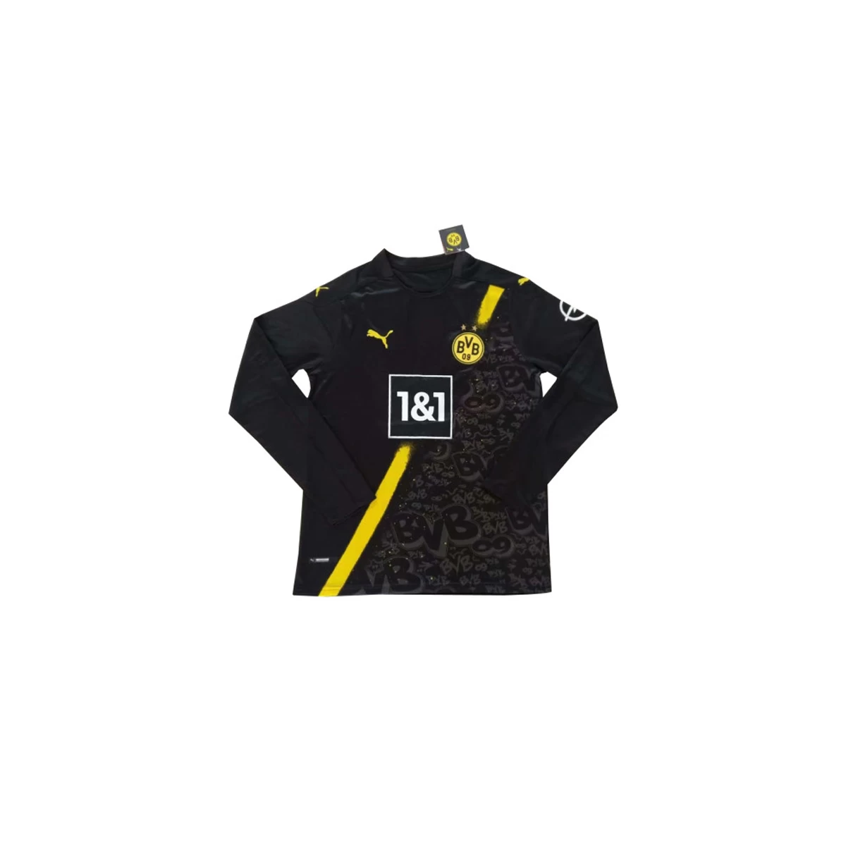 لباس  دوم دورتموند آستین دار Borussia Dortmund 2020-21 Away Soccer Jersey Long Sleeve