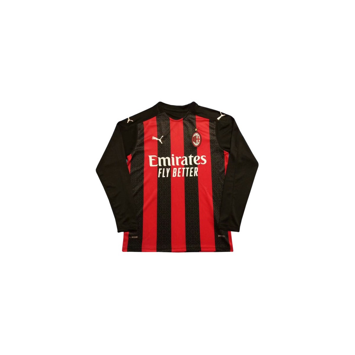 لباس  اول آث میلان آستین دار Ac Milan 2020-21 Home Soccer Jersey Long Sleeve