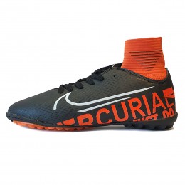 کفش چمن مصنوعی سایز کوچک نایک مرکوریال ساقدار مشکی نارنجی Nike Mercurial Black Orang