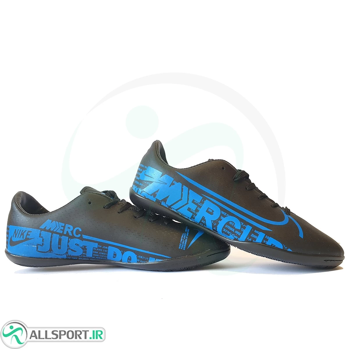 کفش فوتسال نایک مرکوریال طرح اصلی مشکی آبی Nike Mercurial 2019