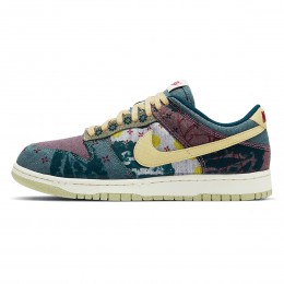 کتانی رانینگ نایک زنانه طرح اصلی Nike Dunk Low Community Garden