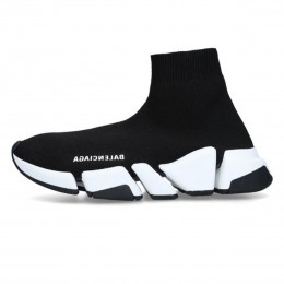کتانی رانینگ زنانه بالنسیاگا طرح اصلی مشکی سفید  Balenciaga Speed Sneakers White