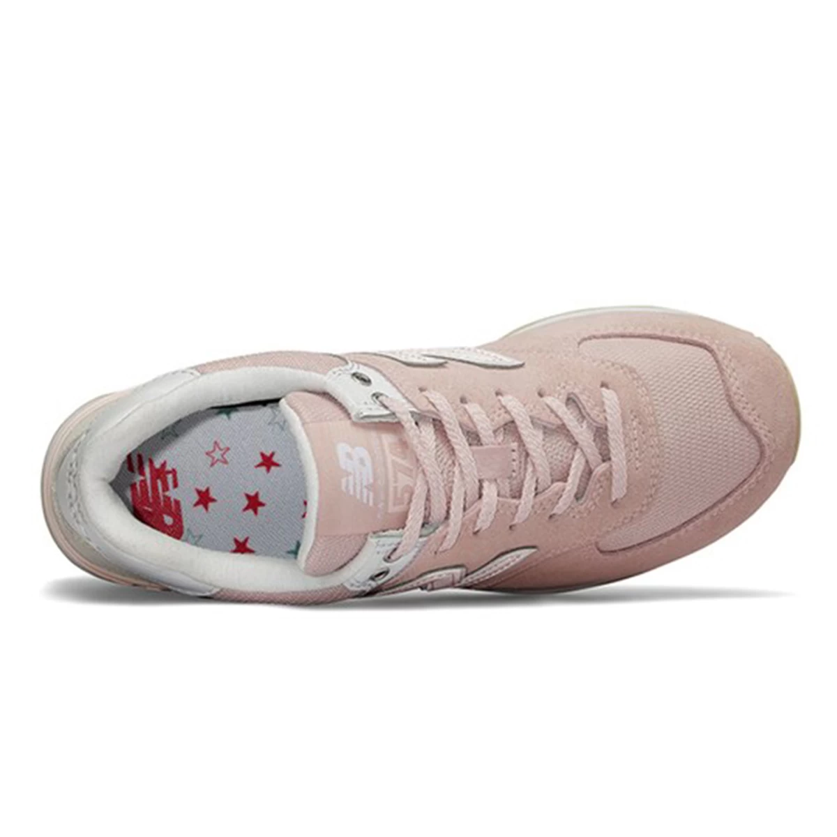 کتانی رانینگ زنانه نیوبالانس طرح اصلی صورتی طوسی New Balance 574 Sneakers Pink Grey