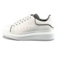 کتانی رانینگ زنانه الکساندر طرح اصلی سفید مشکی Alexander Mcqueen Raised Sole White Black Sneaker