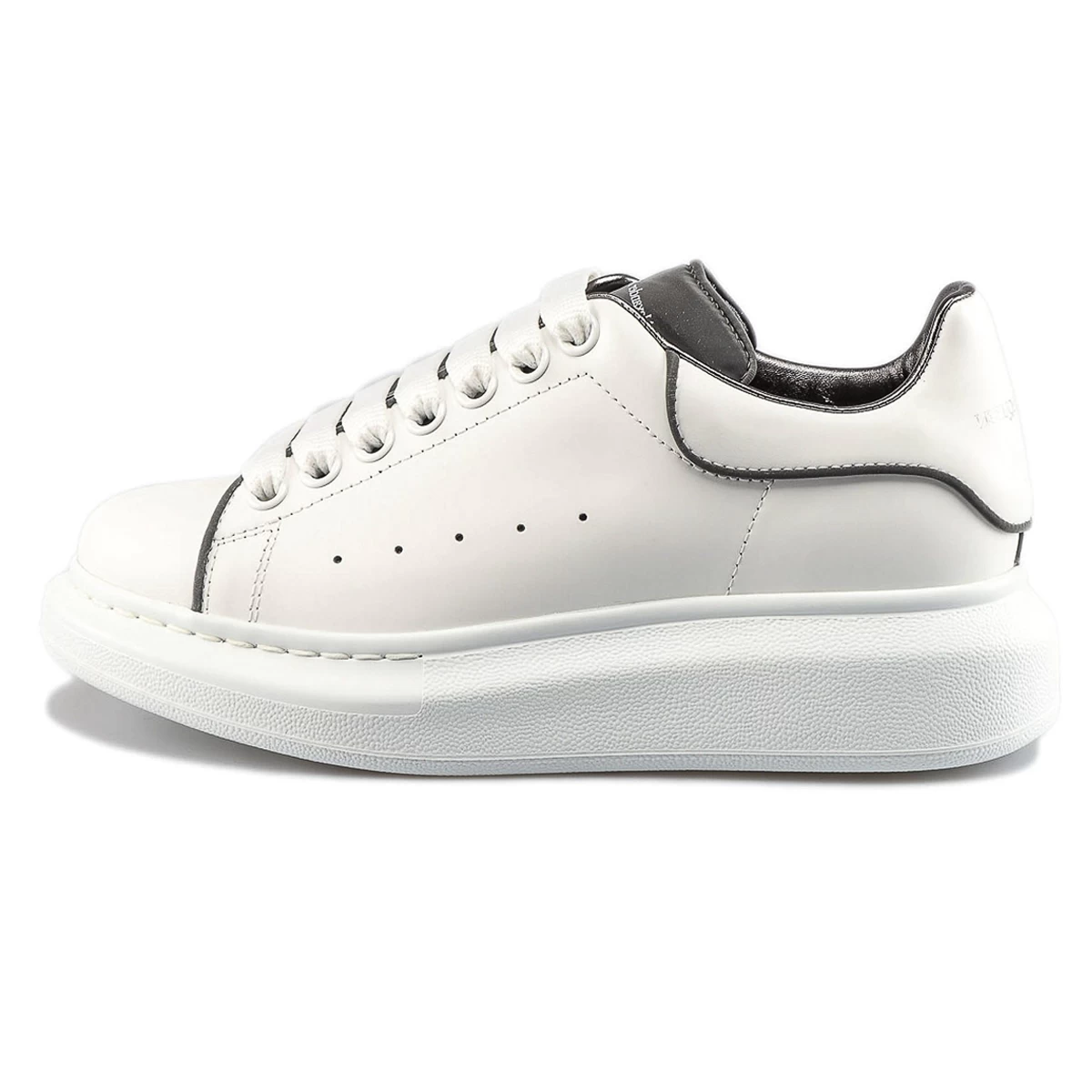 کتانی رانینگ زنانه الکساندر طرح اصلی سفید مشکی Alexander Mcqueen Raised Sole White Black Sneaker