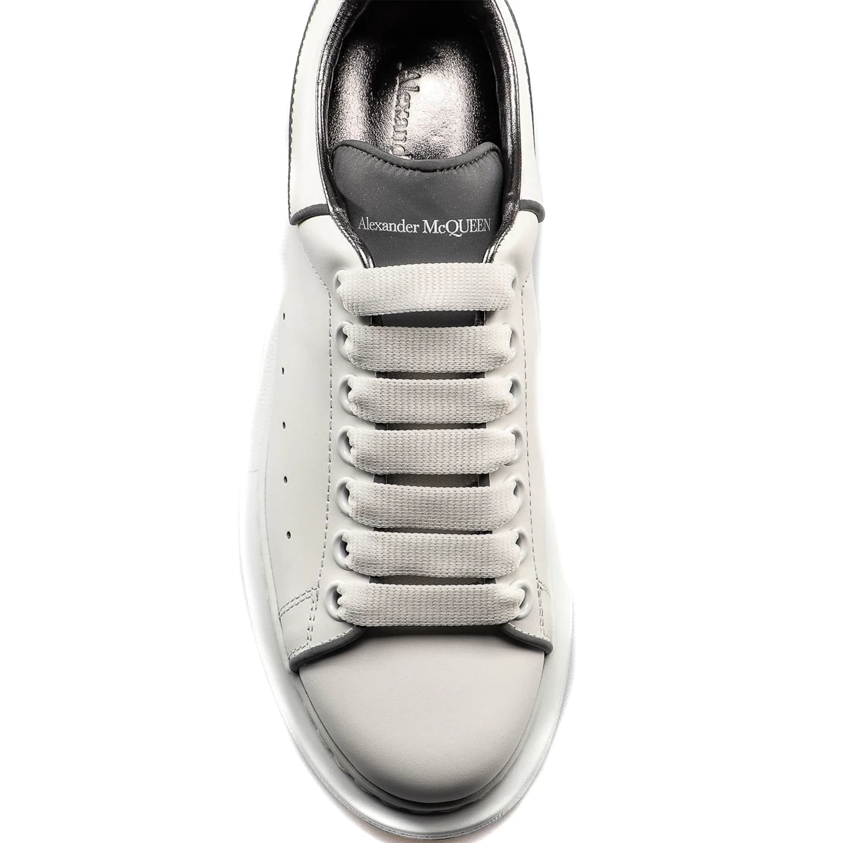 کتانی رانینگ زنانه الکساندر طرح اصلی سفید مشکی Alexander Mcqueen Raised Sole White Black Sneaker