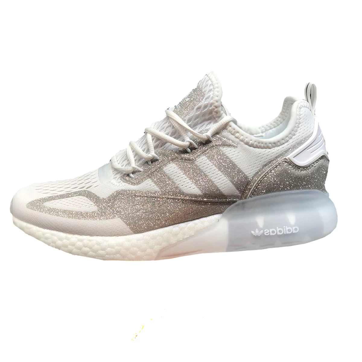 کتانی رانینگ زنانه ادیداس طرح اصلی سفید نقره ای Adidas ZX 2K Crystal WhiteSilver Running