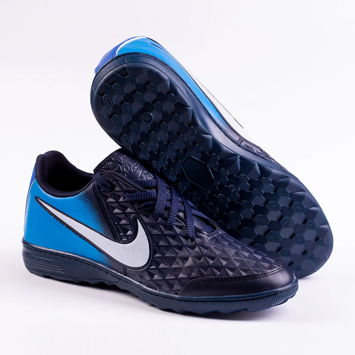 کفش نایک تمپو طرح اصلی آبی مشکی Nike Tiempo X