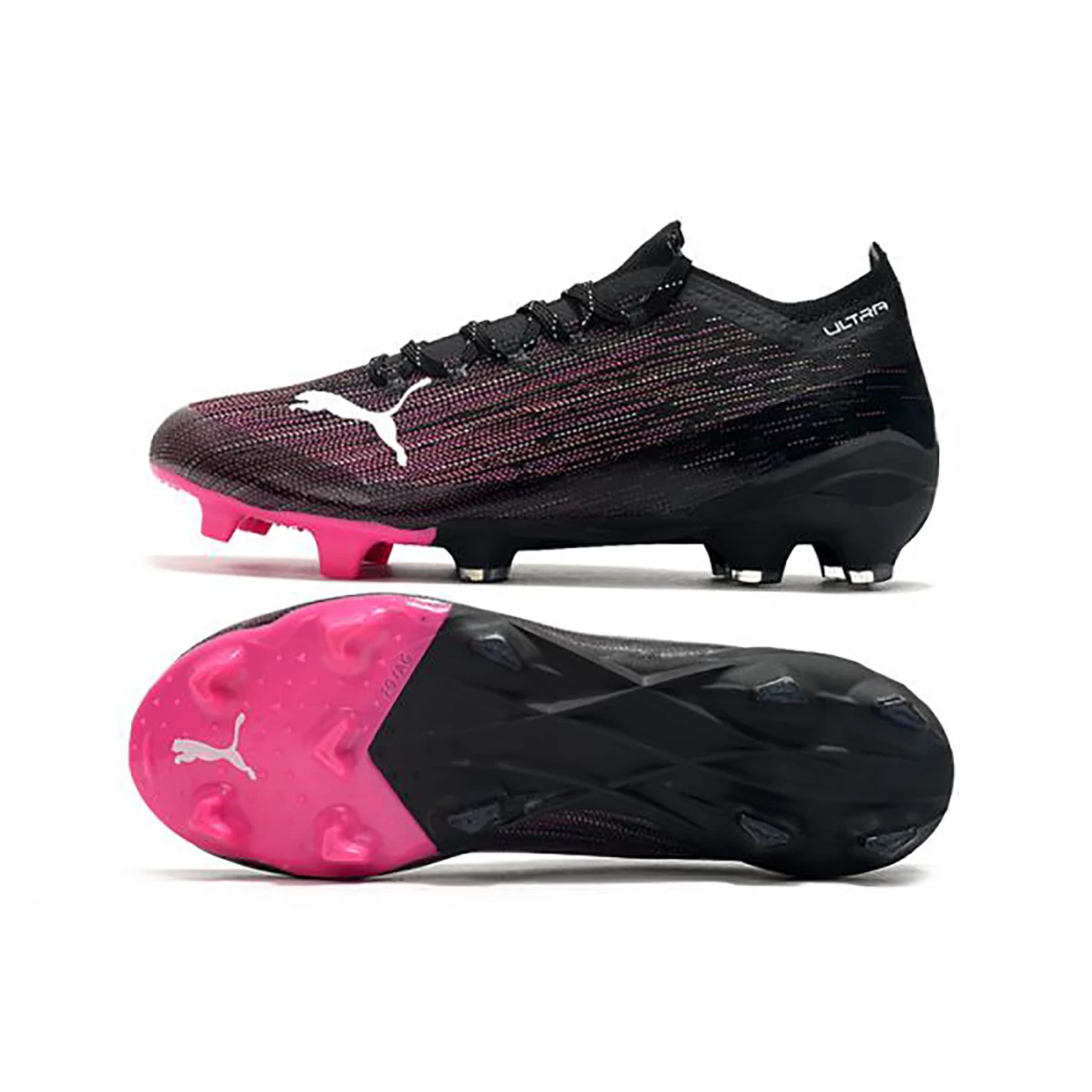کفش فوتبال پوما اولترا طرح اصلی Puma Ultra 1.2 FG Black Luminous Pink