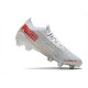 کفش فوتبال پوما اولترا طرح اصلی Puma Ultra 1.2 FG White Red Blast Silver