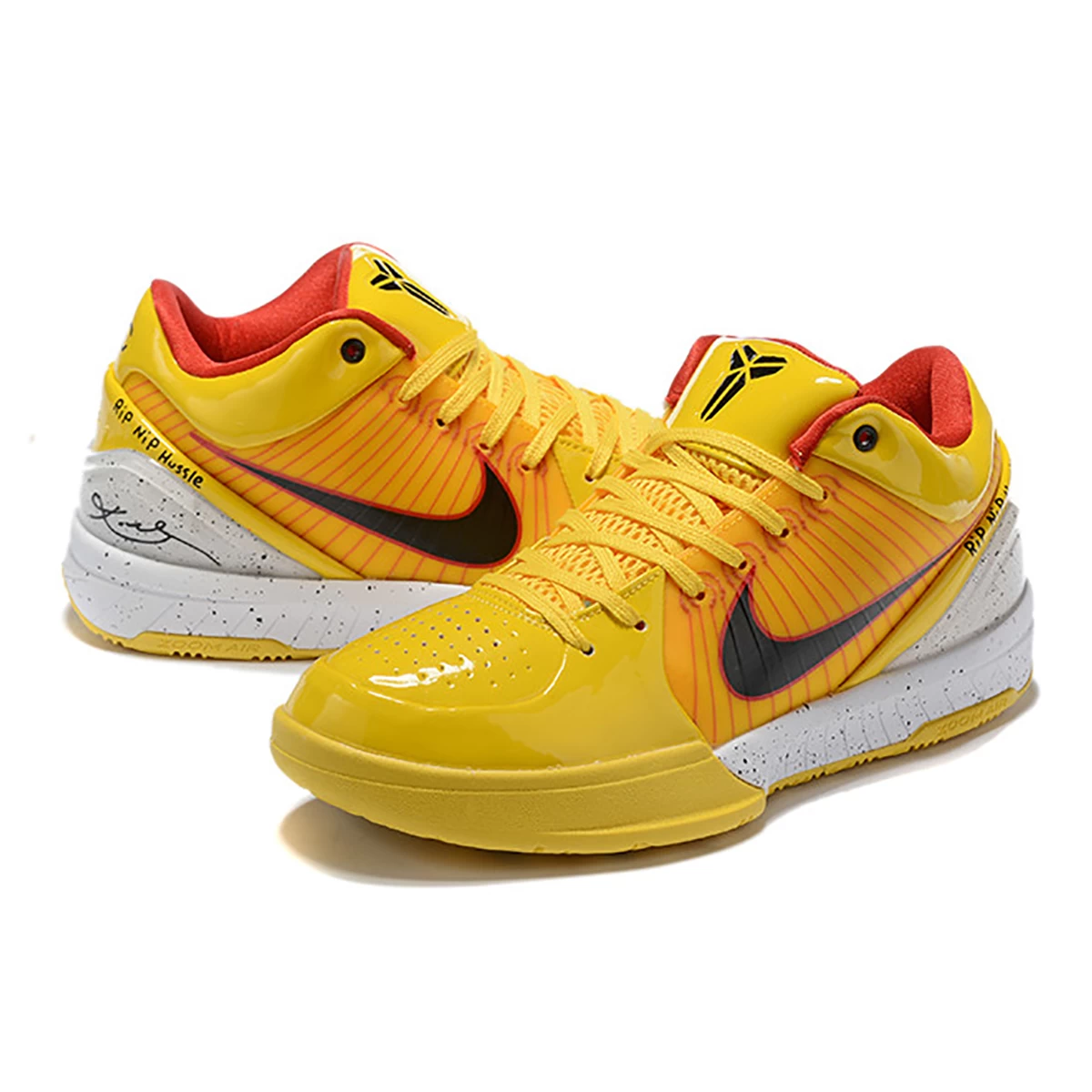کفش بسکتبال نایک طرح اصلی Nike Zoom Kobe 4 Yellow Black White