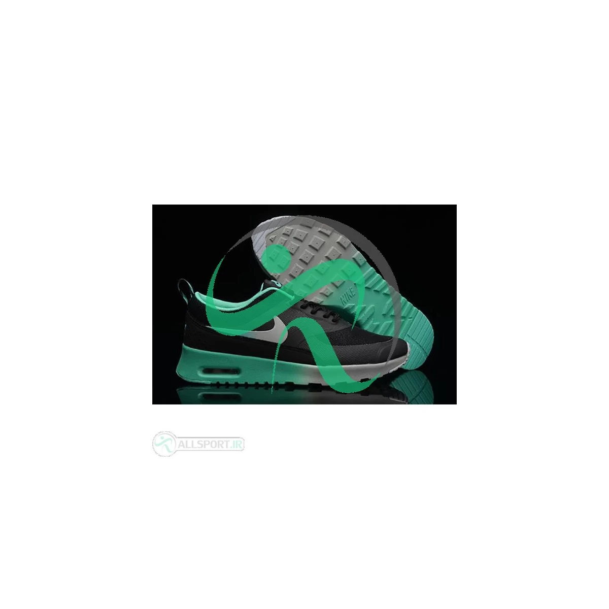 کتانی رانینگ نایک ایر مکس دیا پرینت Nike Air Max Thea Print Black Green
