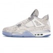 کفش بسکتبال نایک طرح اصلی Nike Air Jordan 4 White Silver Blue