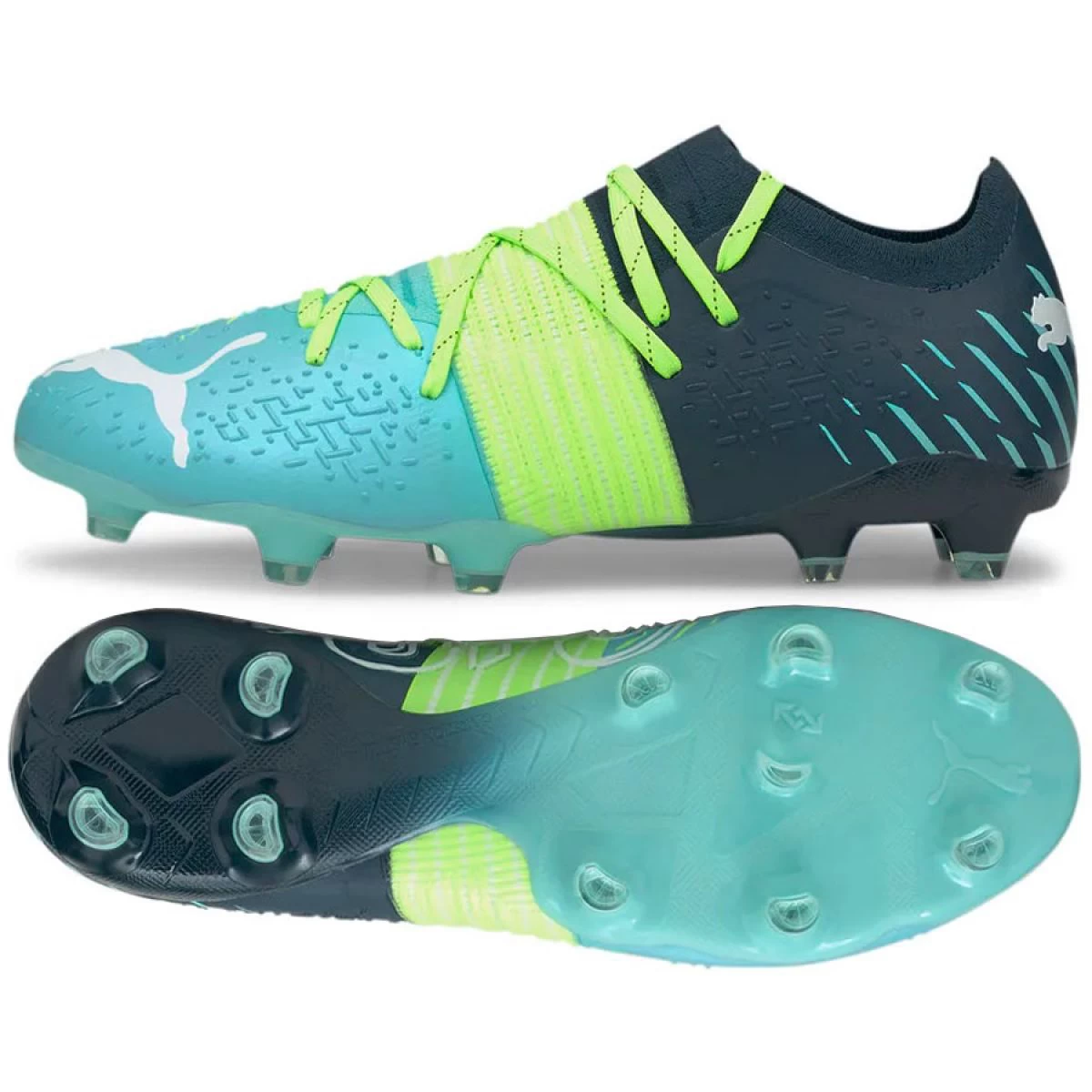 کفش فوتبال پوما فیوچر طرح اصلی Puma Future Z 2.2 FG AG Blue Green