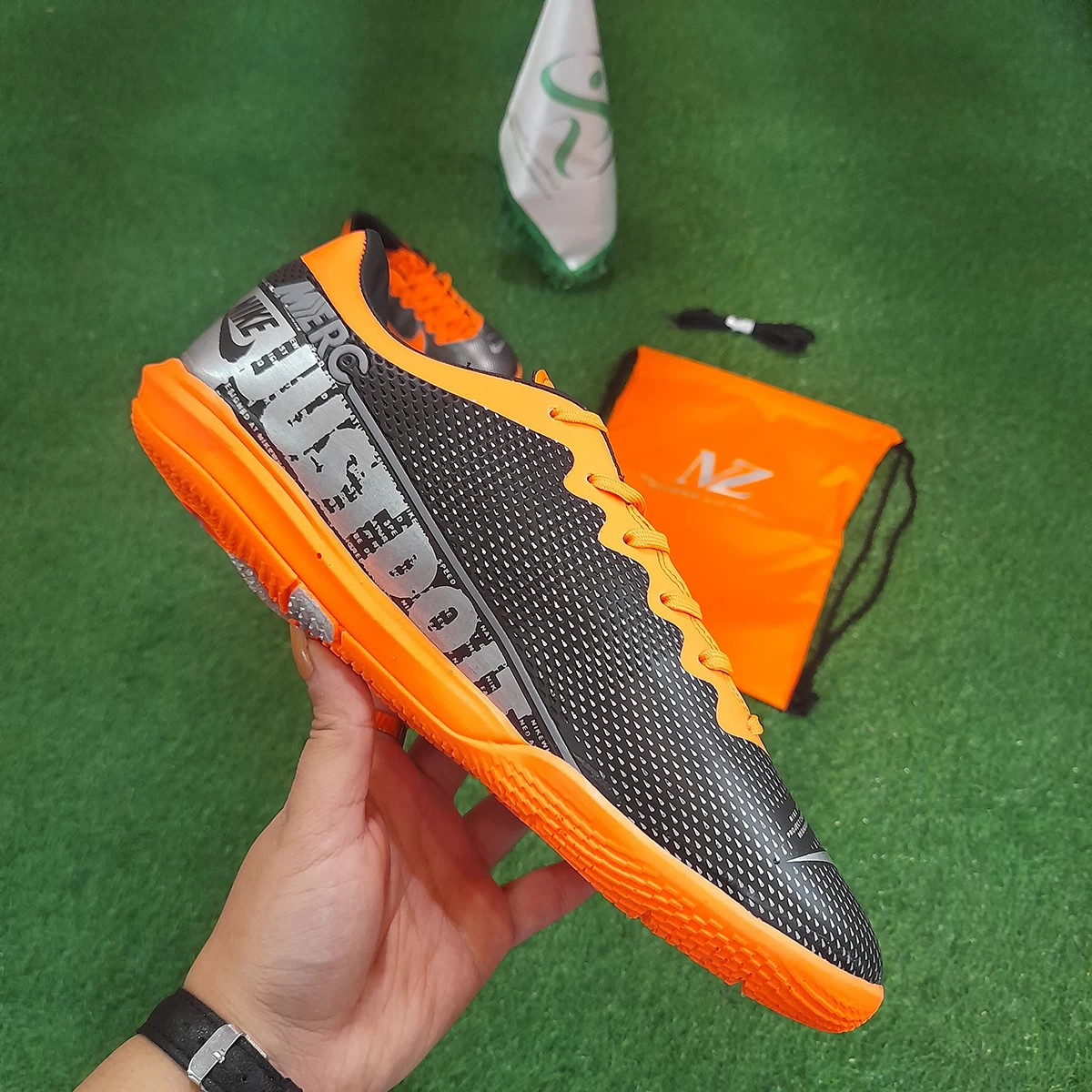 کفش فوتسال نایک مرکوریال طرح اصلی Nike Mercurial Black Orenge