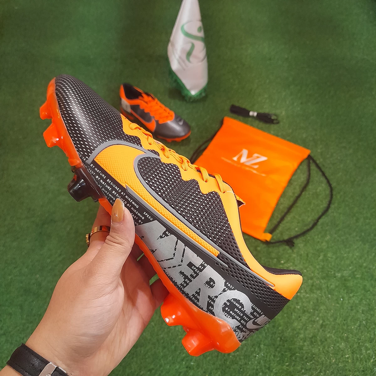 کفش فوتبال نایک مرکوریال طرح اصلی Nike Mercurial Black Orenge