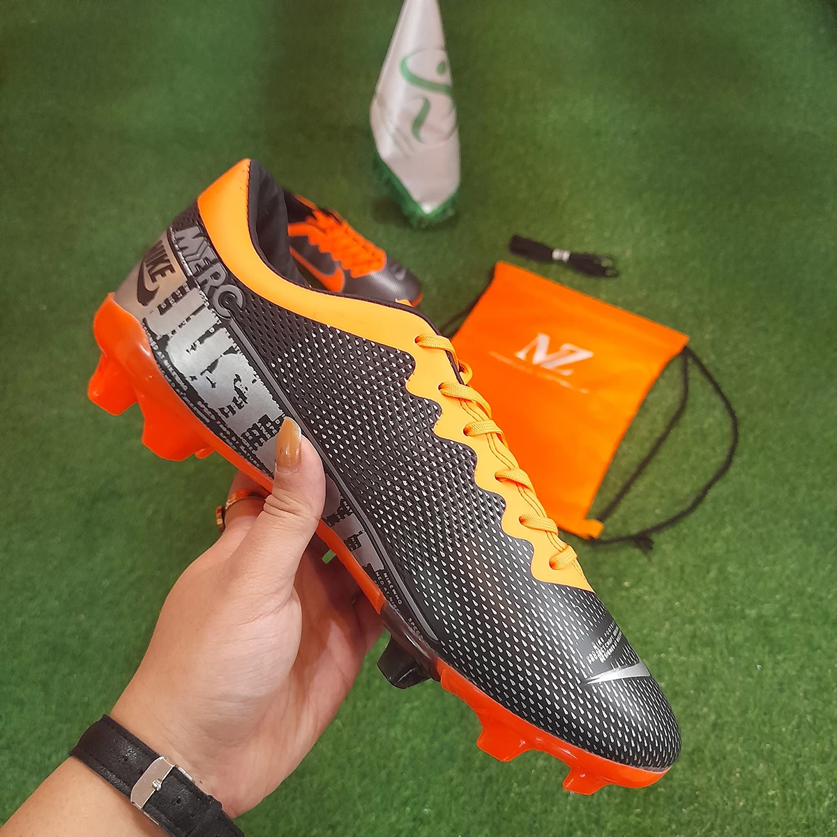 کفش فوتبال نایک مرکوریال طرح اصلی Nike Mercurial Black Orenge