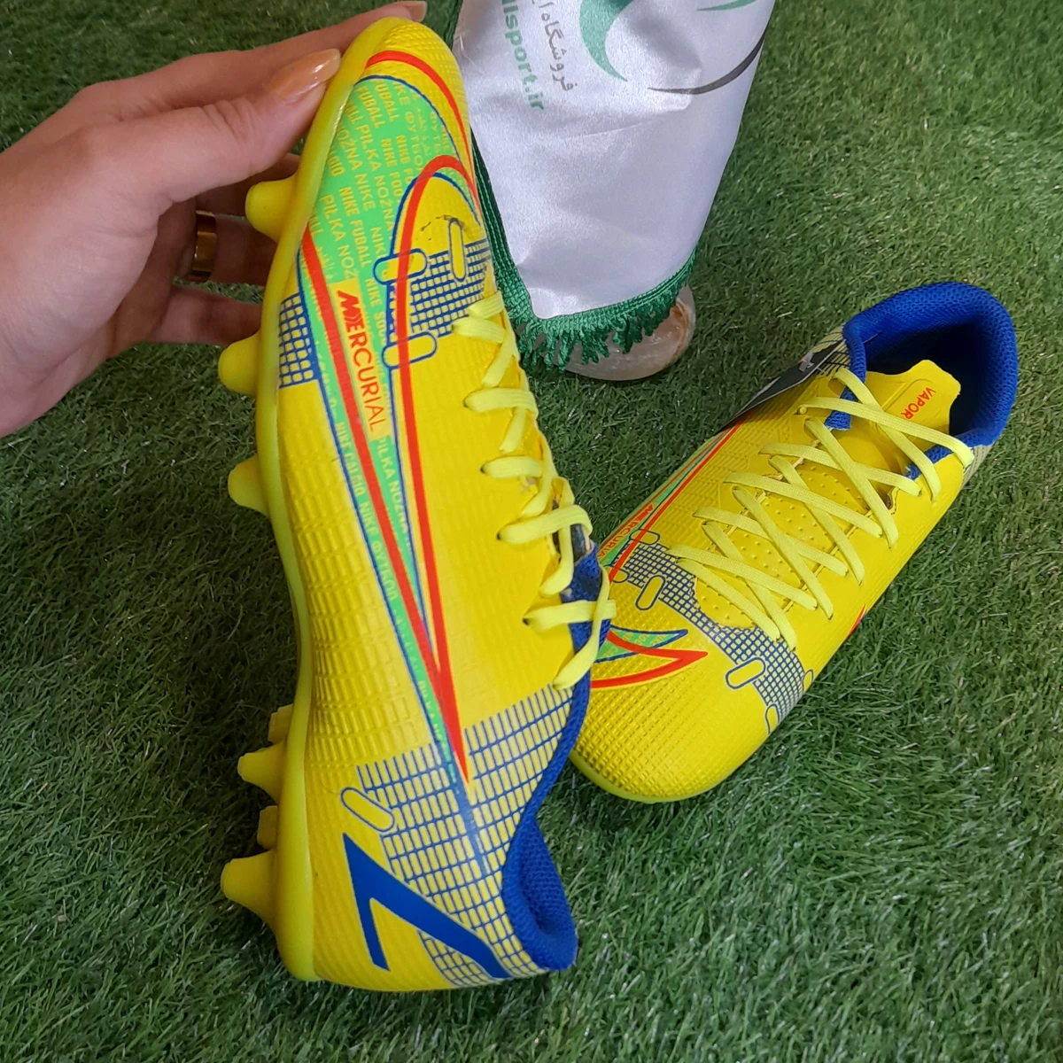 کفش فوتبال نایک مرکوریال طرح اصلی Nike Mercurial Yellow