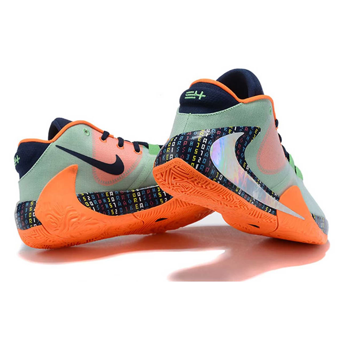 کفش بسکتبال نایک طرح اصلی Nike Zoom Freak 1 Green Orenge