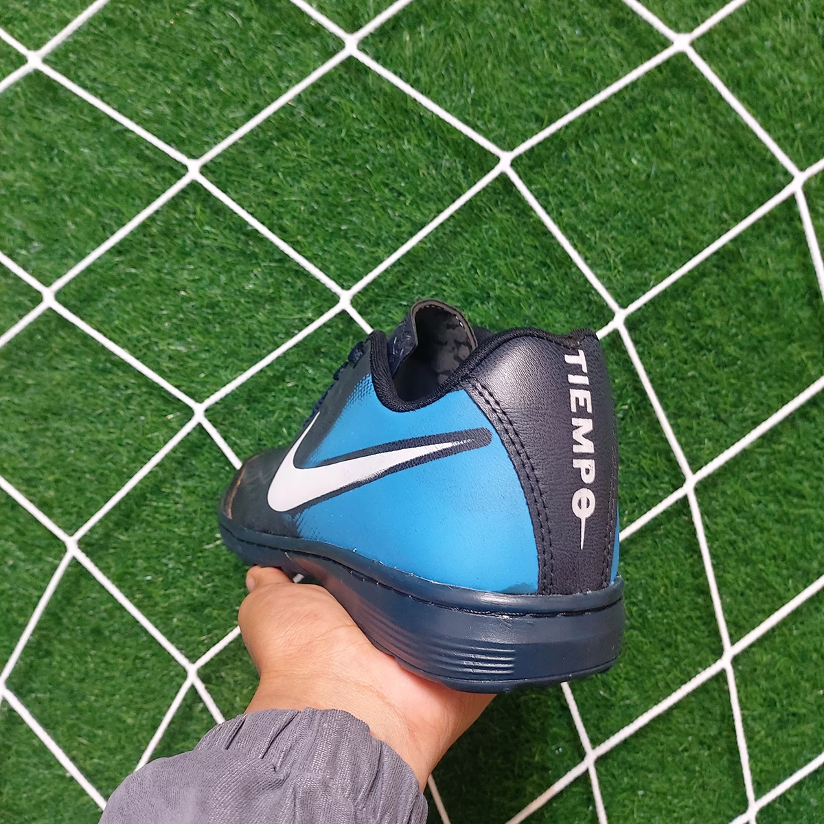 کفش نایک تمپو طرح اصلی آبی مشکی Nike Tiempo X