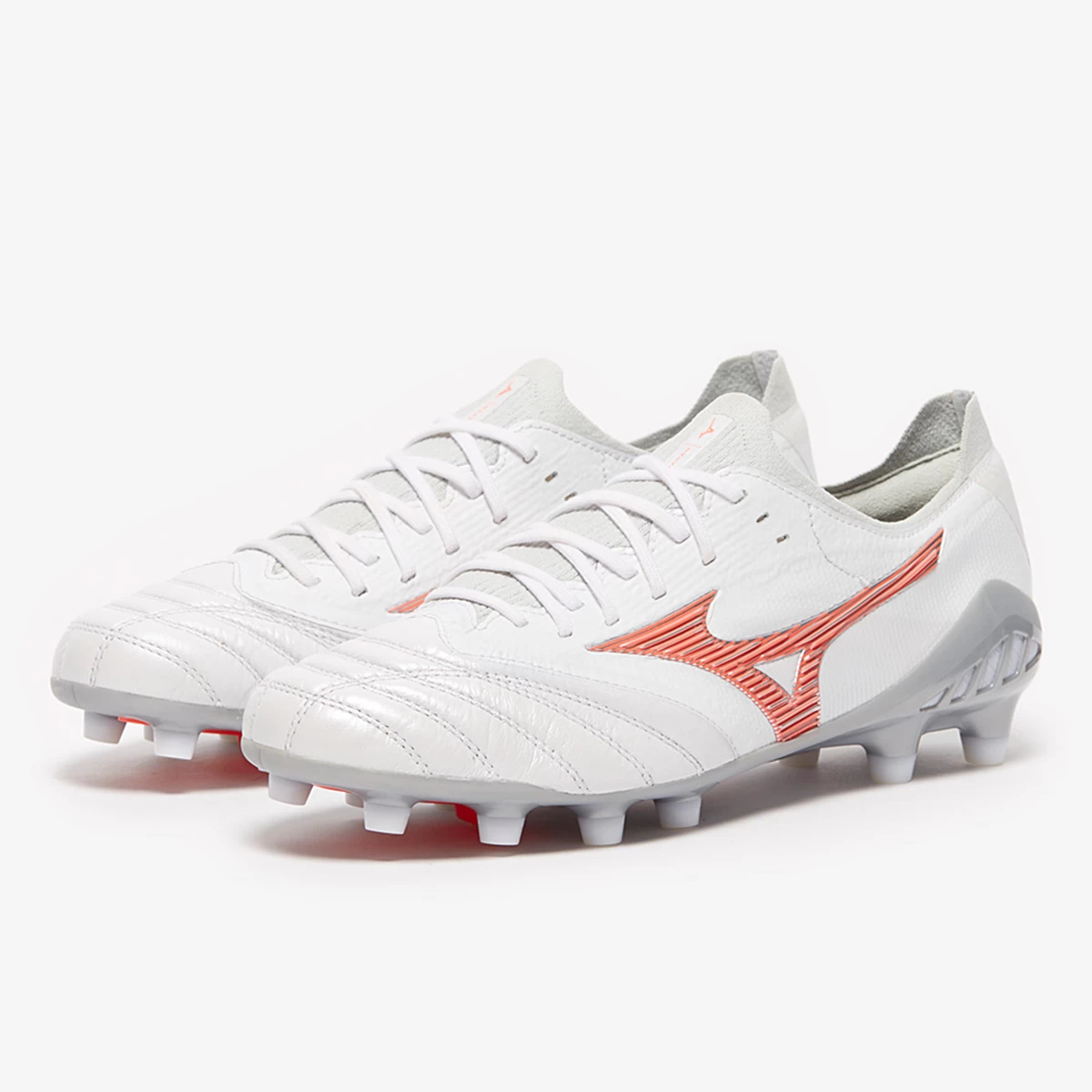 کفش فوتبال میزانو مورلیا طرح اصلی Mizuno Morelia Neo III Fg White Coral