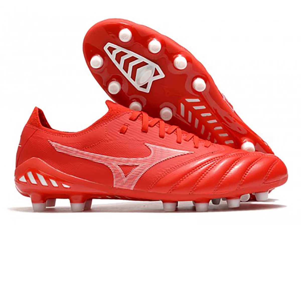 کفش فوتبال میزانو مورلیا طرح اصلی Mizuno Morelia Neo lll Fg Red White