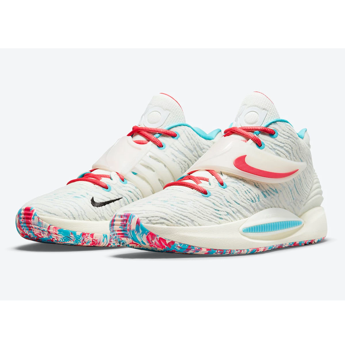 کفش بسکتبال نایک طرح اصلی  Nike KD 14 White Red Blue
