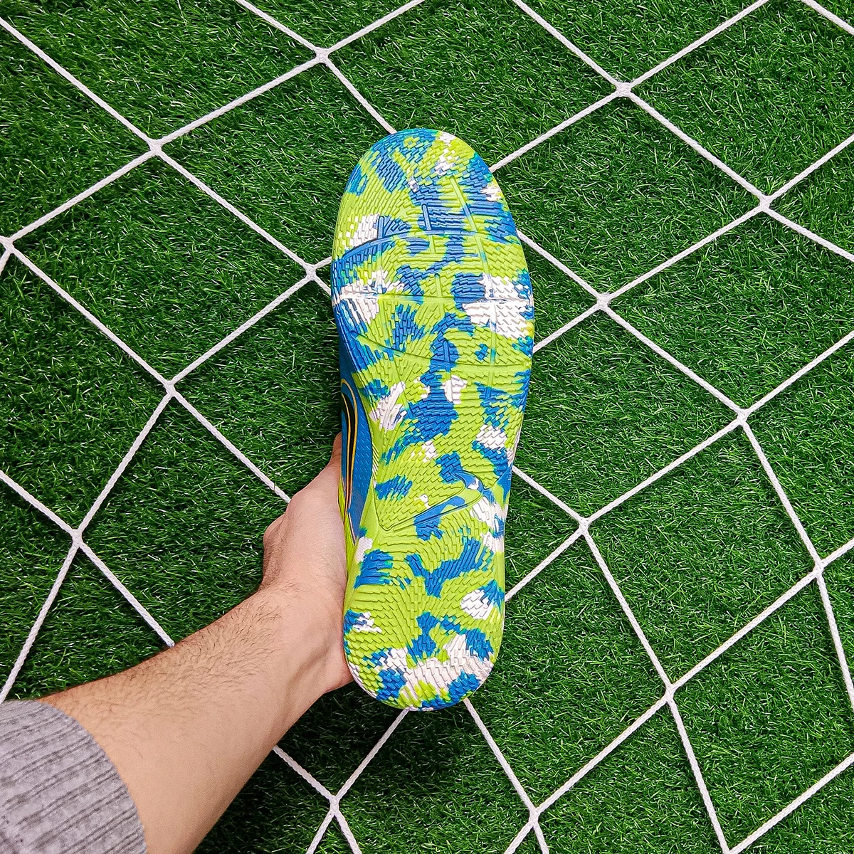 کفش فوتسال نایک مرکوریال ساق دار طرح اصلی Nike MercurialSuoerfly Green Blue