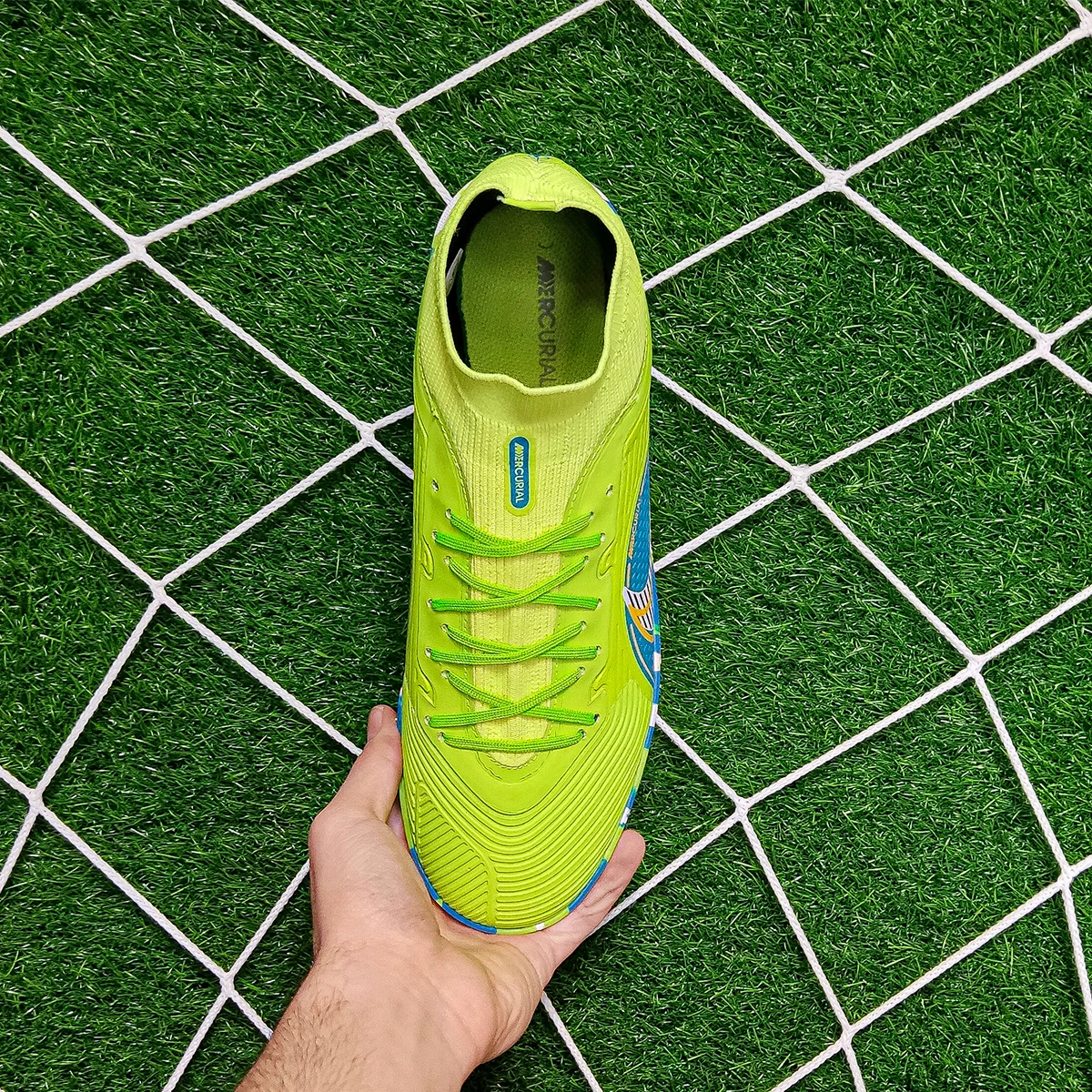 کفش فوتسال نایک مرکوریال ساق دار طرح اصلی Nike MercurialSuoerfly Green Blue