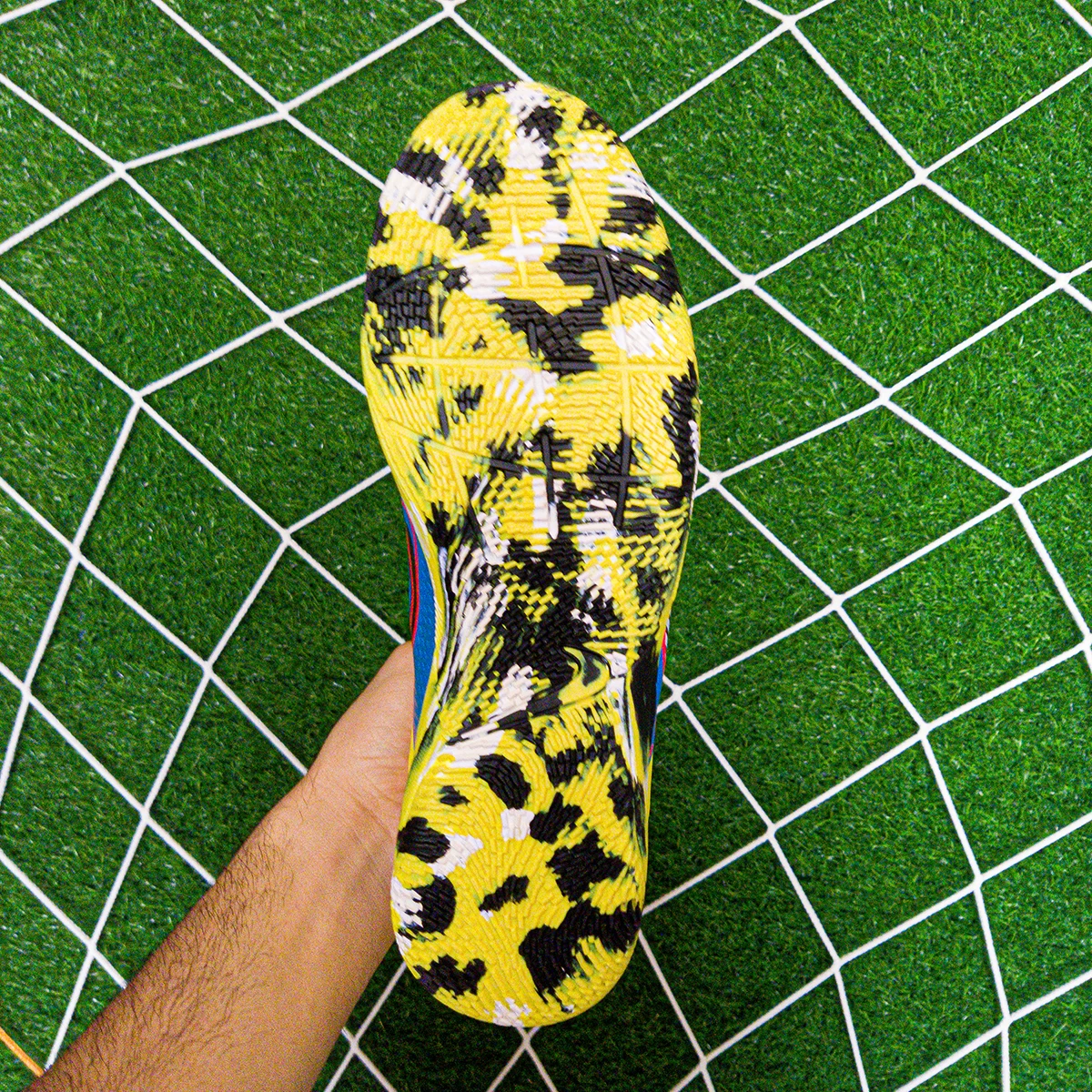 کفش فوتسال نایک مرکوریال ساق دار طرح اصلی Nike Mercurial Suoerfly Yellow Blue