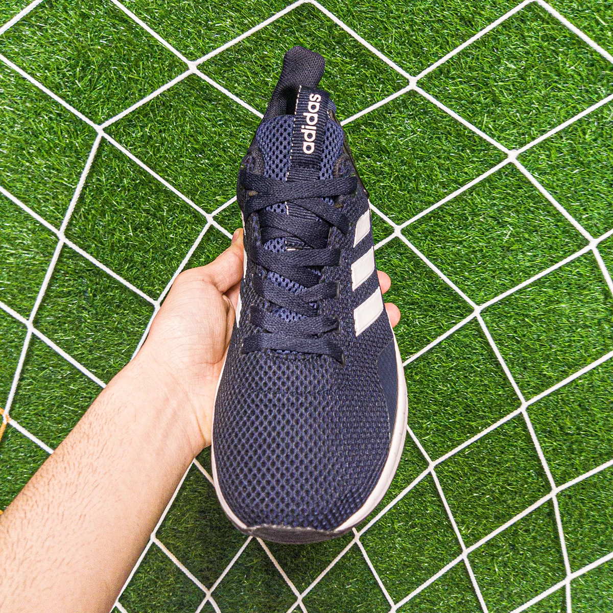 کتانی رانینگ مردانه آدیداس طرح اصلی Adidas Cloudfoam Nevy Blue