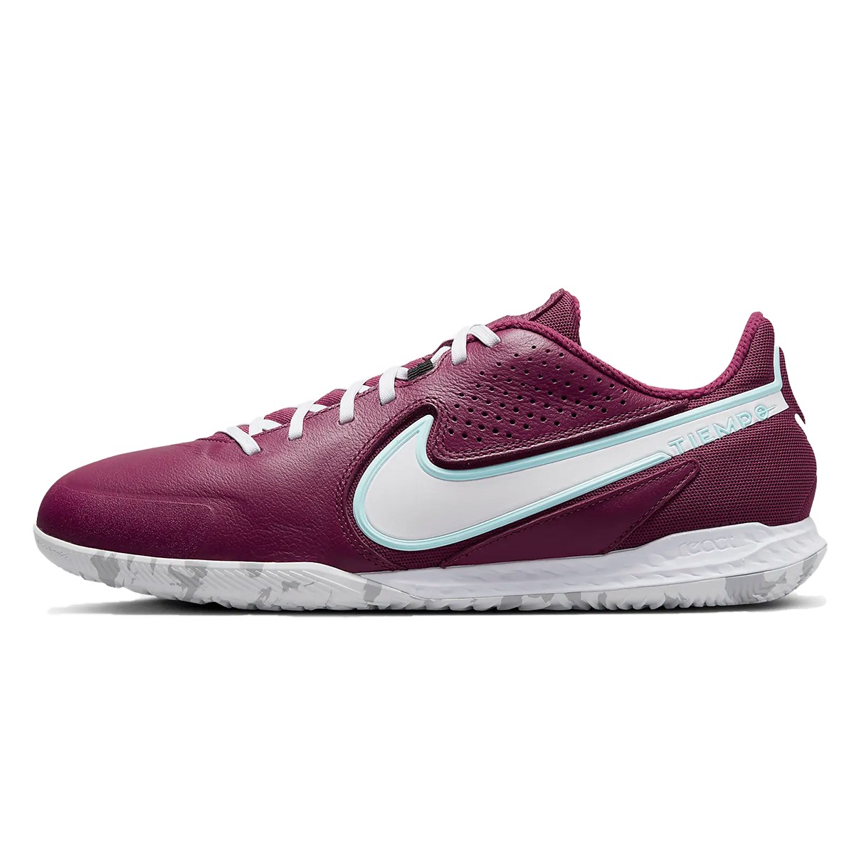 کفش فوتسال نایک تمپو لجند 9 طرح اصلی Nike React Tiempo Legend 9 Pro IC Red Grey