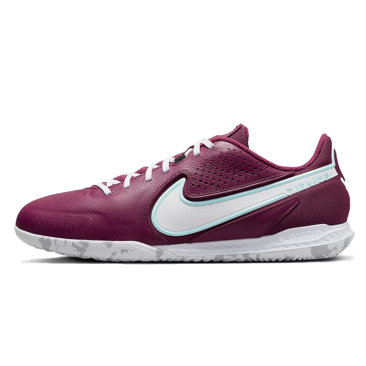 کفش فوتسال نایک تمپو لجند 9 طرح اصلی Nike React Tiempo Legend 9 Pro IC Red Grey