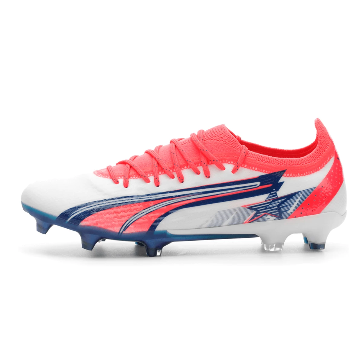 کفش فوتبال پوما اولترا طرح اصلی Puma CP10 Ultre FG AG White Red Blue