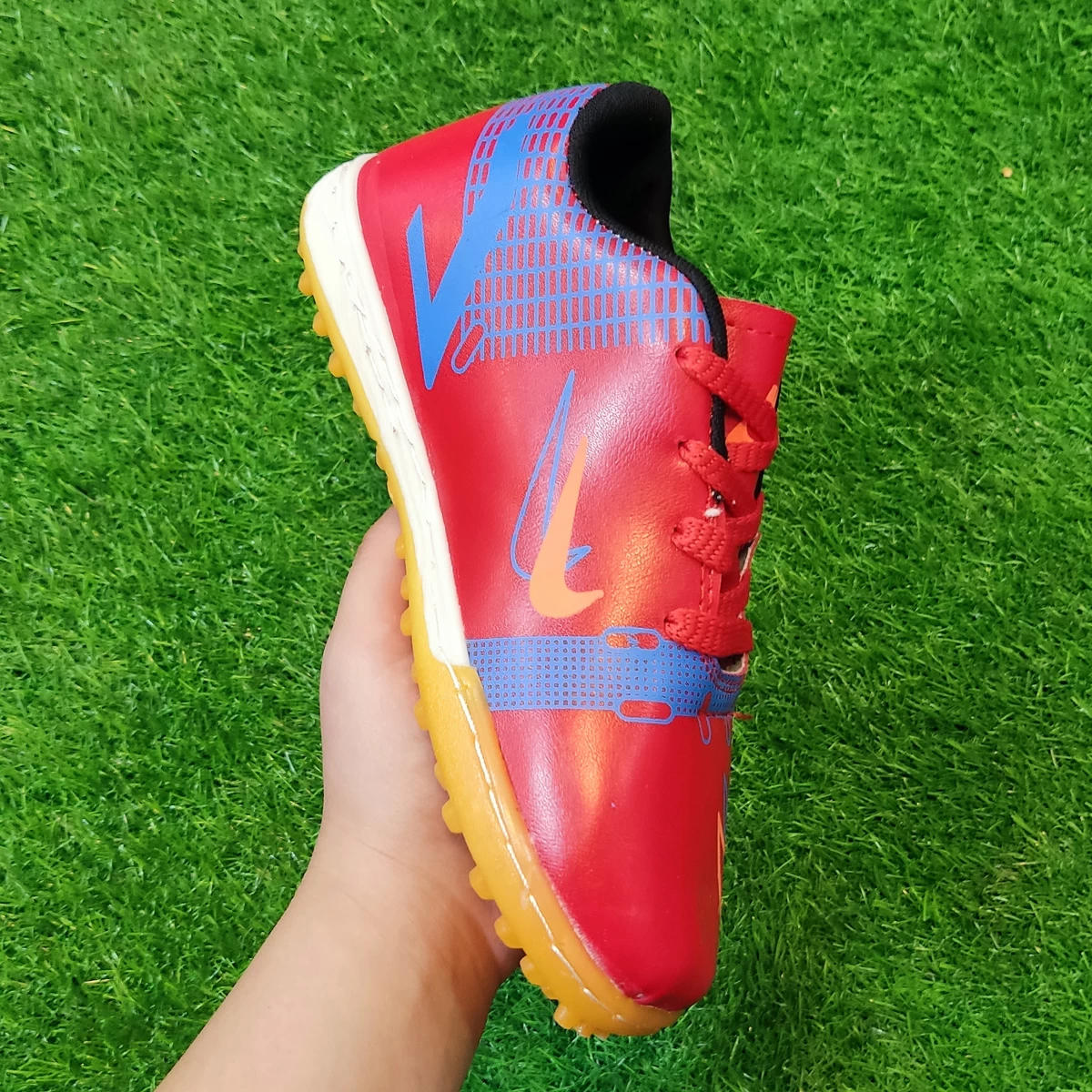 کفش چمن مصنوعی بچگانه نایک مرکوریال طرح اصلی Nike Mercurial Red Blue