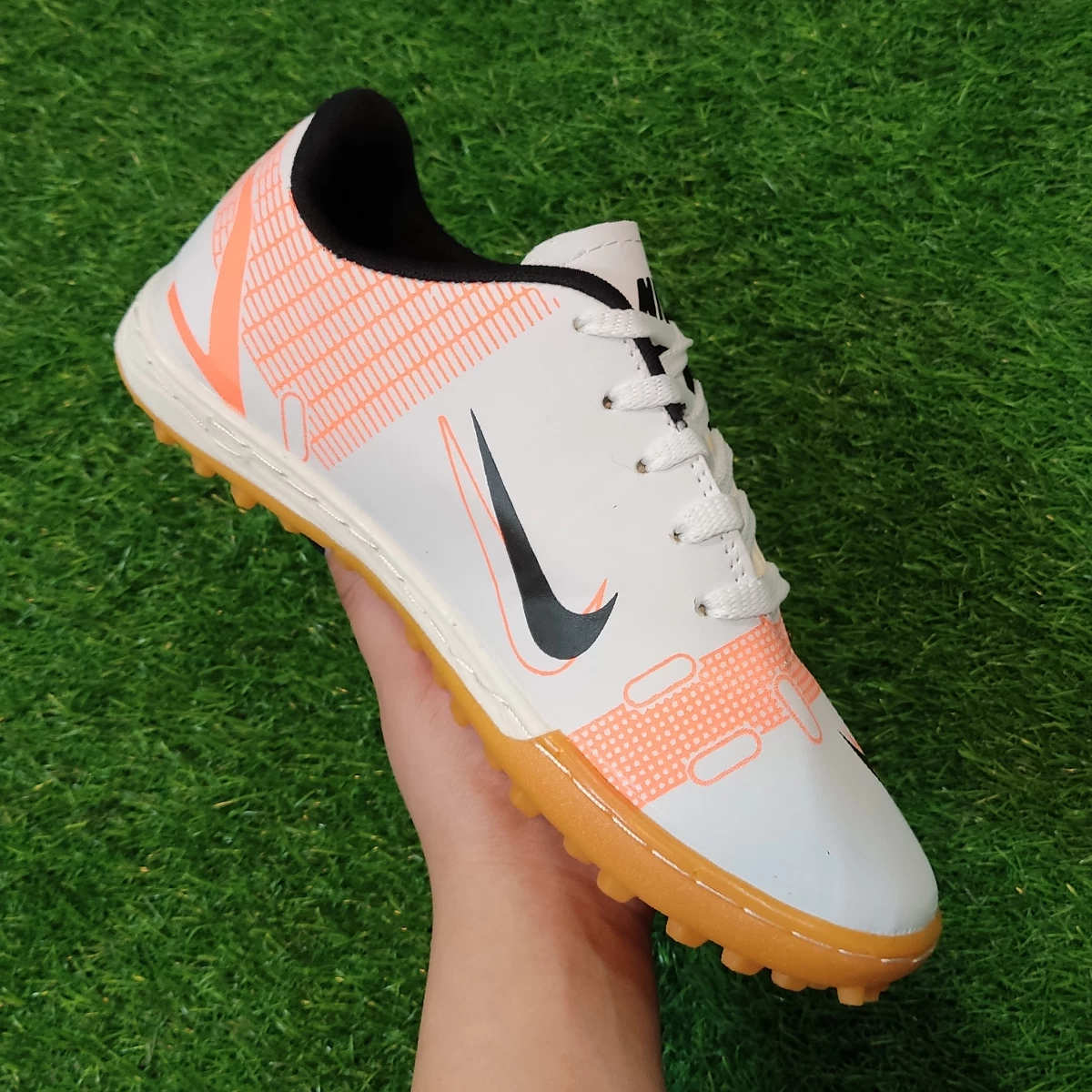 کفش چمن مصنوعی بچگانه نایک مرکوریال طرح اصلی Nike Mercurial White Pink