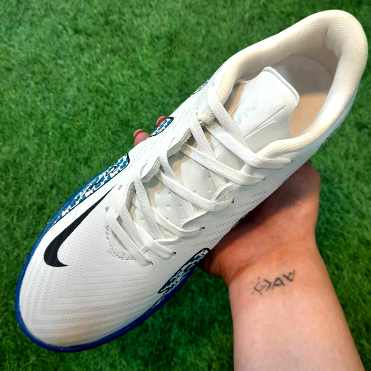 کفش فوتسال نایک مرکوریال طرح اصلی Nike Mercurial Air Zoom White Blue Black