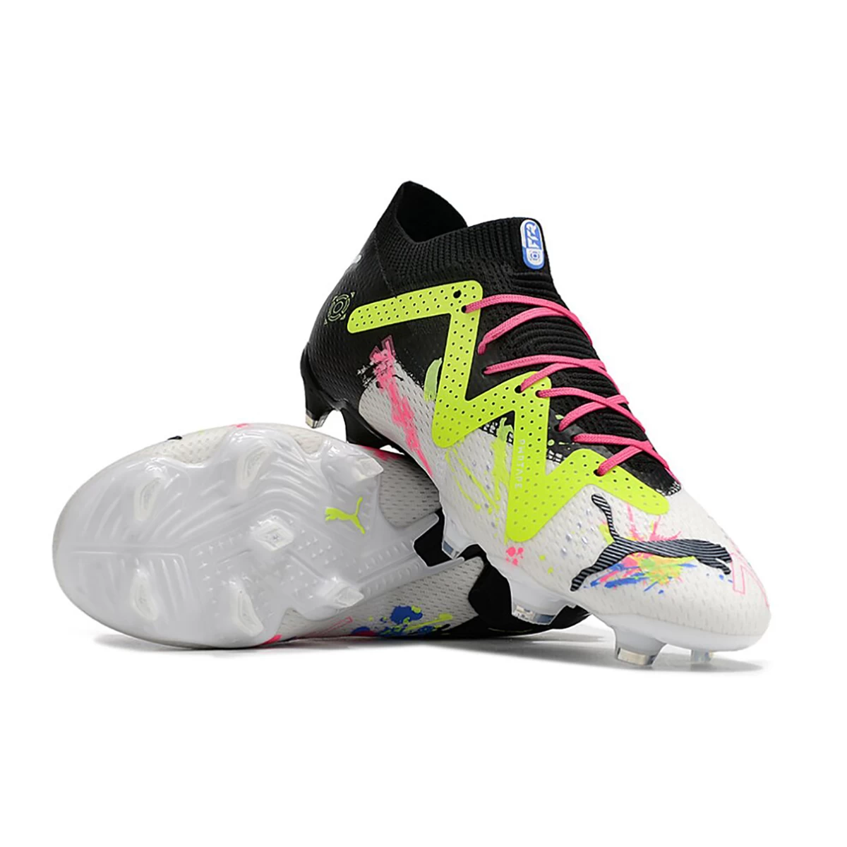 کفش فوتبال پوما فیوچر طرح اصلی Puma Future Ultimate Low FG Black White Yellow