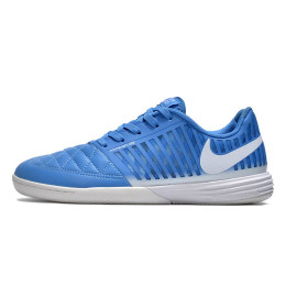 کفش فوتسال نایک لونارگتو طرح اصلی Nike Lunar Gato IC Indoor Blue-White