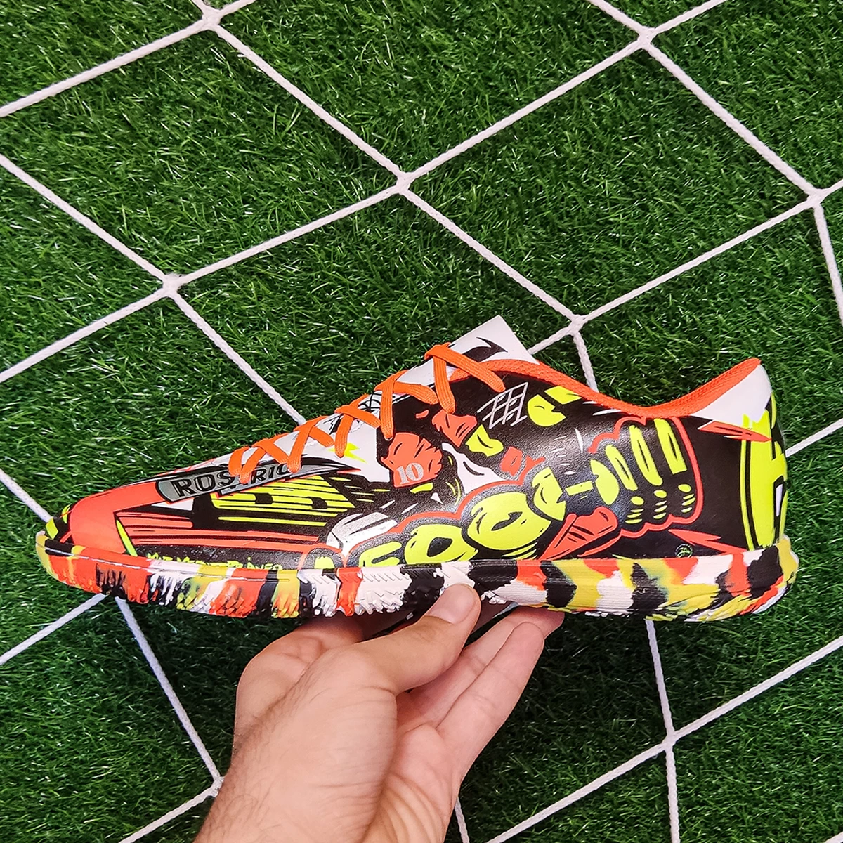 کفش فوتسال سایز کوچک آدیداس طرح اصلی Adidas Messi IC Orang Yellow Black