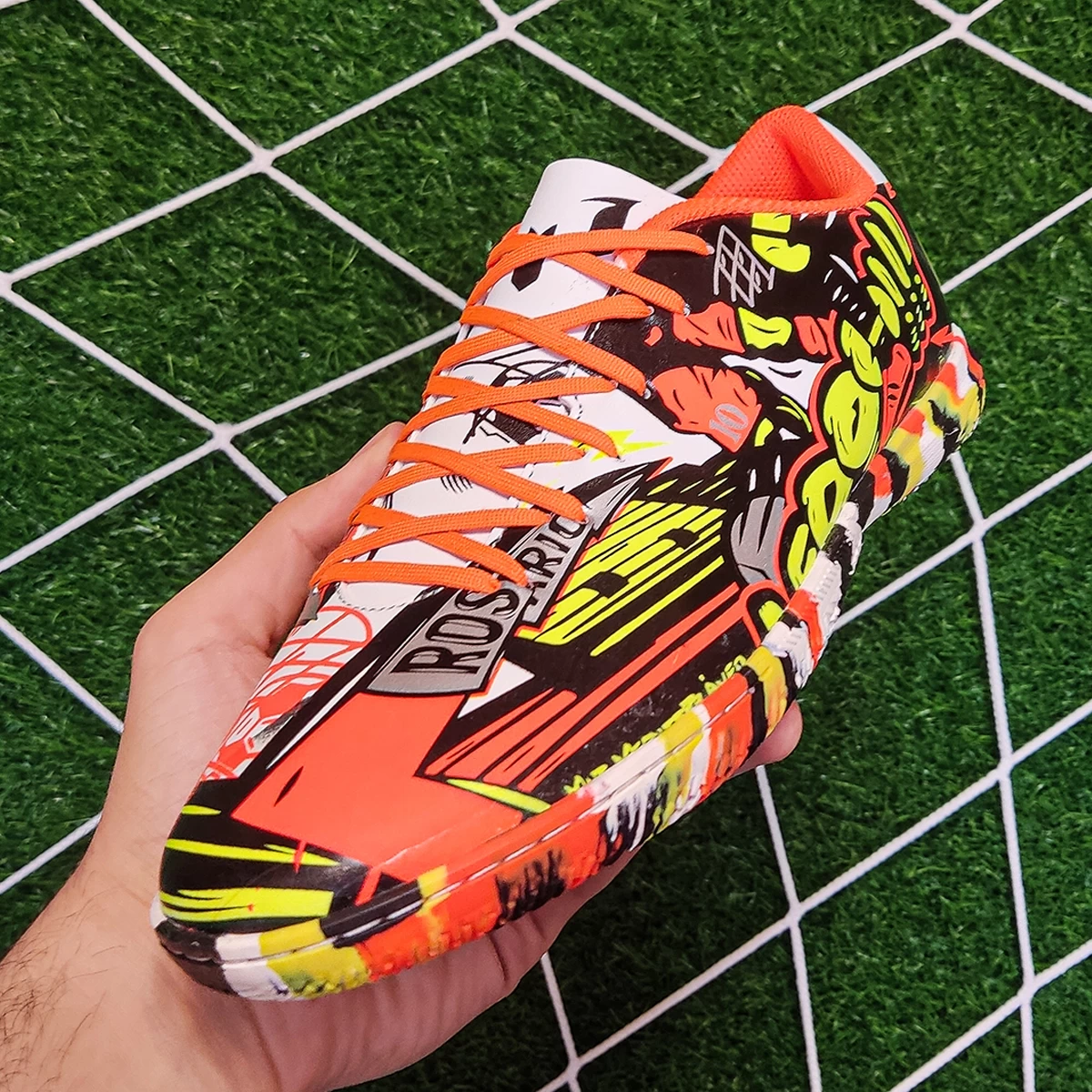 کفش فوتسال سایز کوچک آدیداس طرح اصلی Adidas Messi IC Orang Yellow Black